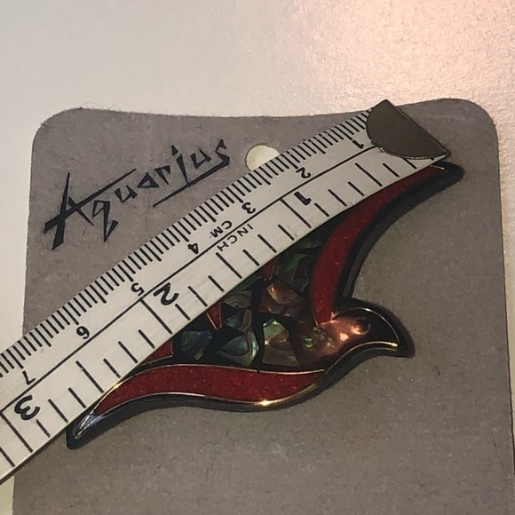VTG Aquarius New Zealand Puau / Abalone Shell Bird Brooch Approx 2” - Picture 4 of 5